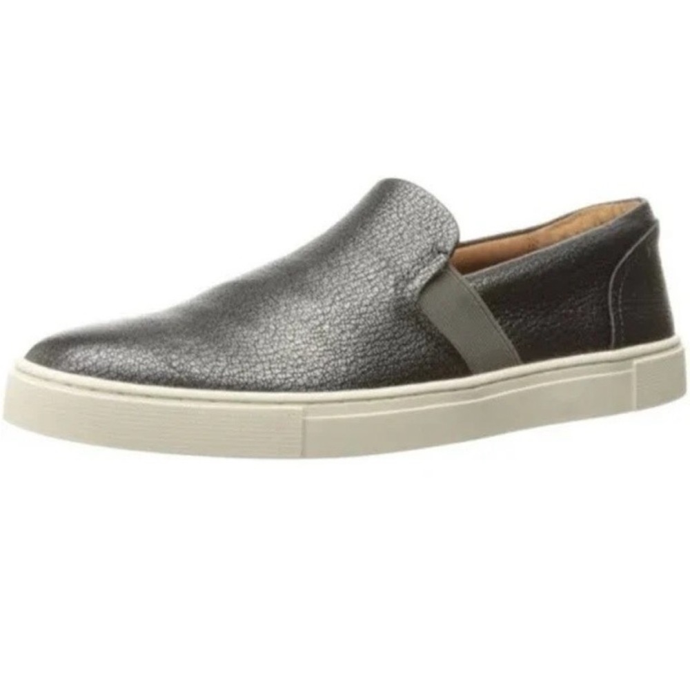 Frye Slip On Shoes Metallic Dark Gray